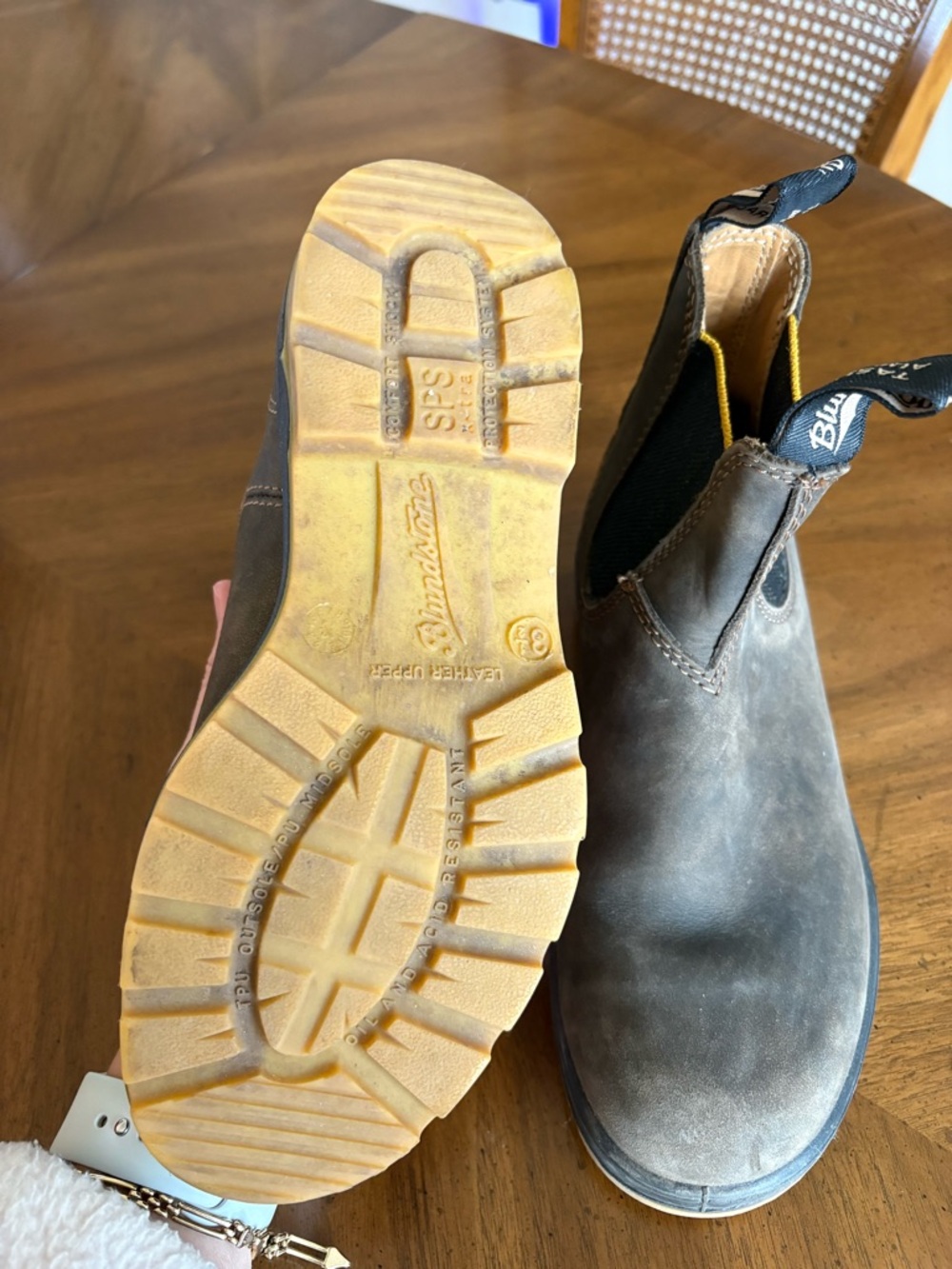 Blundstone Boots- Rustic Brown/Mustard-Black - Picture 7 of 9